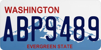 WA license plate ABP9489