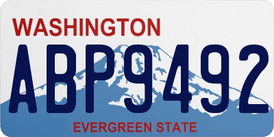 WA license plate ABP9492
