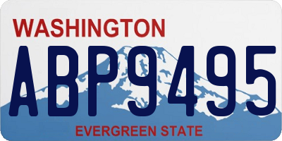 WA license plate ABP9495