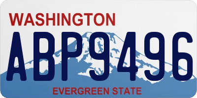 WA license plate ABP9496