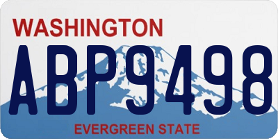 WA license plate ABP9498