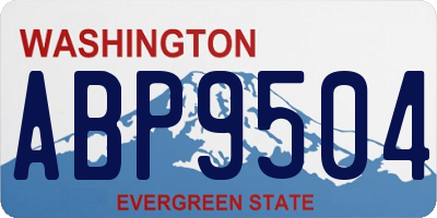 WA license plate ABP9504