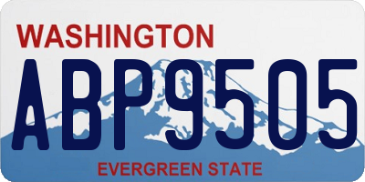 WA license plate ABP9505
