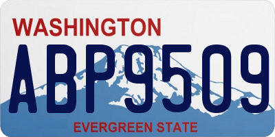 WA license plate ABP9509
