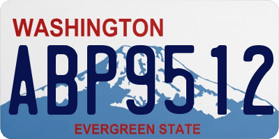 WA license plate ABP9512