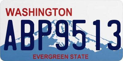WA license plate ABP9513