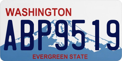 WA license plate ABP9519