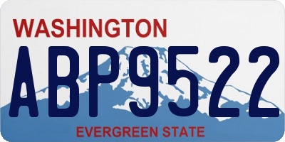 WA license plate ABP9522