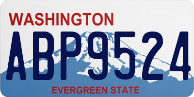 WA license plate ABP9524