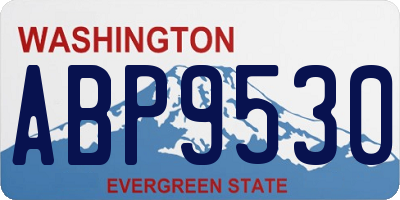 WA license plate ABP9530