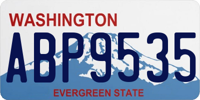 WA license plate ABP9535