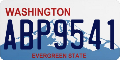 WA license plate ABP9541