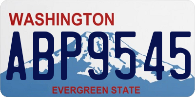 WA license plate ABP9545
