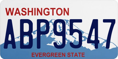 WA license plate ABP9547