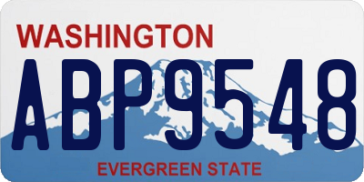 WA license plate ABP9548