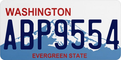 WA license plate ABP9554
