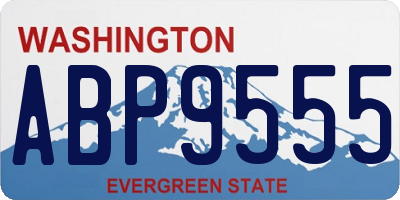 WA license plate ABP9555