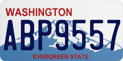 WA license plate ABP9557