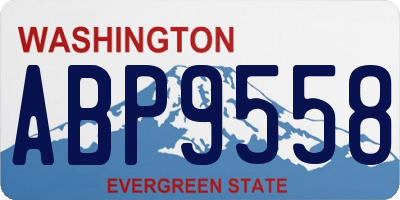 WA license plate ABP9558