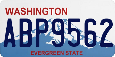 WA license plate ABP9562