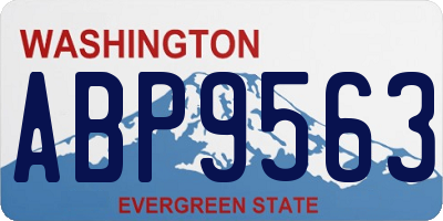 WA license plate ABP9563