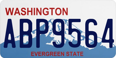 WA license plate ABP9564