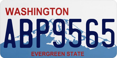 WA license plate ABP9565