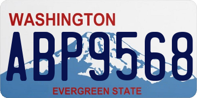 WA license plate ABP9568