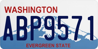 WA license plate ABP9571