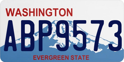 WA license plate ABP9573