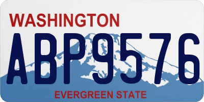 WA license plate ABP9576