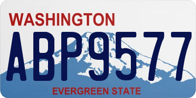 WA license plate ABP9577