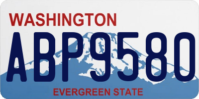 WA license plate ABP9580
