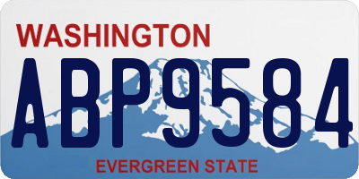 WA license plate ABP9584