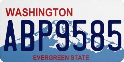 WA license plate ABP9585
