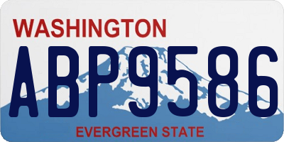 WA license plate ABP9586