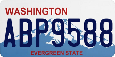 WA license plate ABP9588