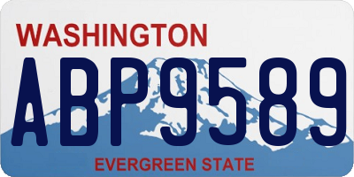WA license plate ABP9589