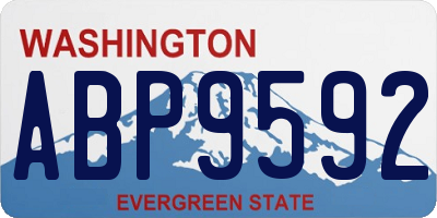 WA license plate ABP9592