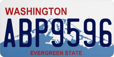 WA license plate ABP9596