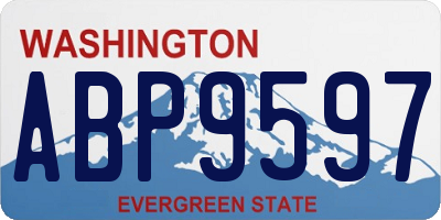 WA license plate ABP9597