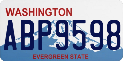 WA license plate ABP9598
