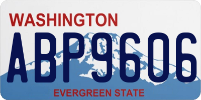 WA license plate ABP9606