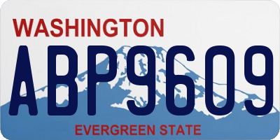 WA license plate ABP9609