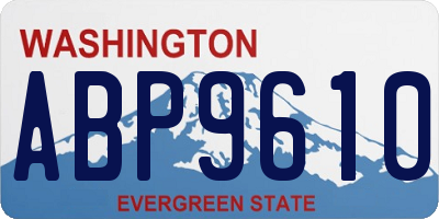 WA license plate ABP9610