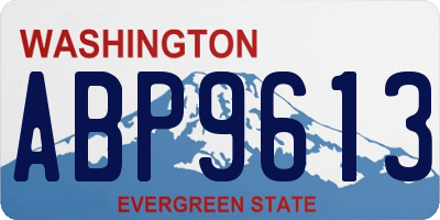 WA license plate ABP9613