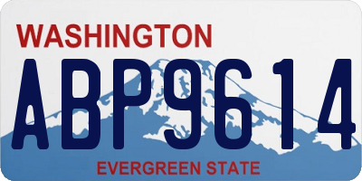 WA license plate ABP9614