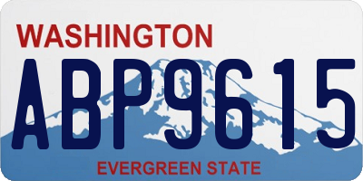 WA license plate ABP9615