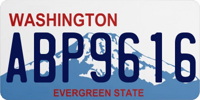 WA license plate ABP9616