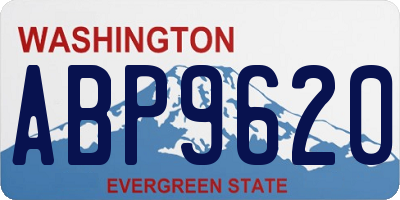 WA license plate ABP9620